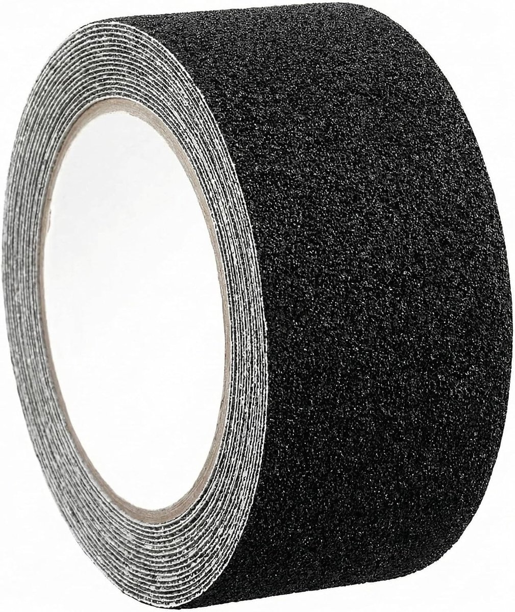 50 mm x 5 m zwarte anti-slip grip tape, zelfklevende anti-slipstrips voor binnen en buiten gebruik, ideaal voor veiligheid en stabiliteit