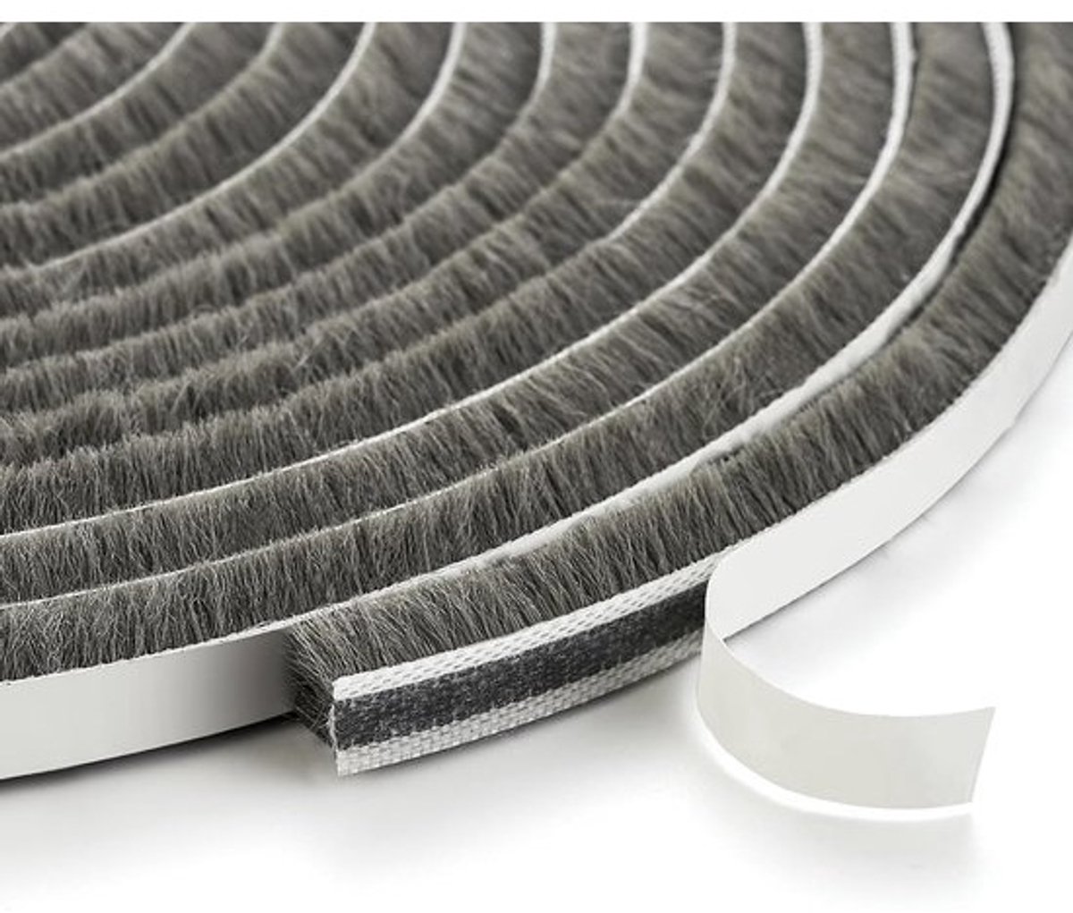 10m Draught Excluder voor Deuren - Venster - Borstel Weerstrip - 9mm(W) x 9mm(T) - Zelfklevende Raamafdichtstrip - Luchtafsluiter voor Schuifdeuren/Exterieur Deuren - Grijs