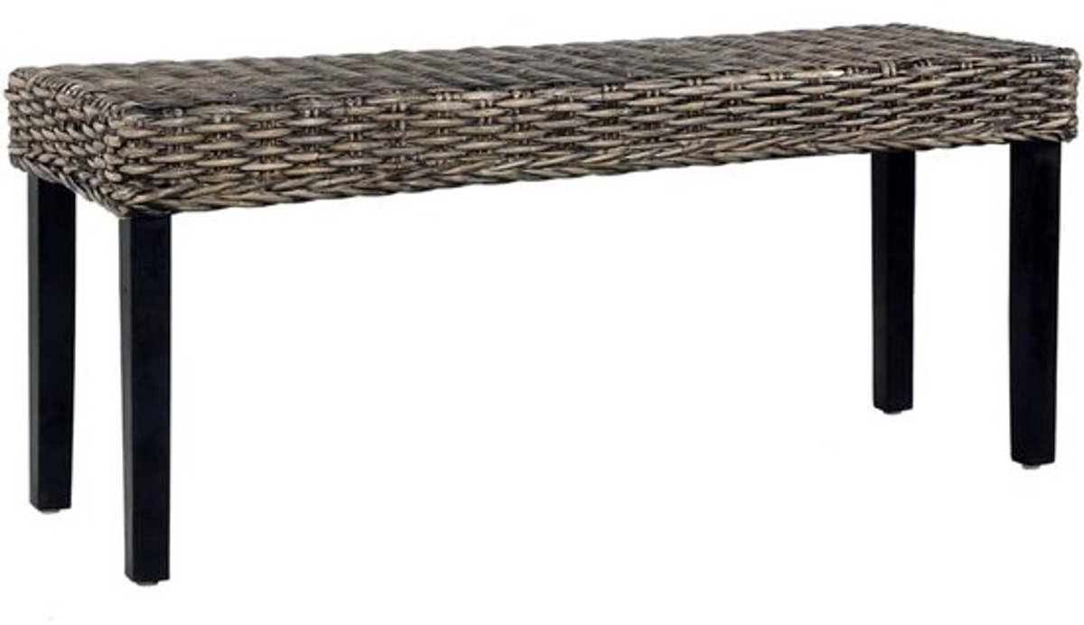 Schoon en Comfortabel Rieten Bankje 110 cm van Mango Hout