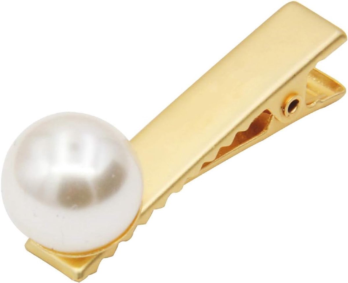 Simple Hairpin Geometric rechthoekige metalen Matte Color Behoud Electroplating Pearl Hairpin Bangs Haar accessoires vrouwelijke hoofdtooi (Color : Small-Matte Gold)