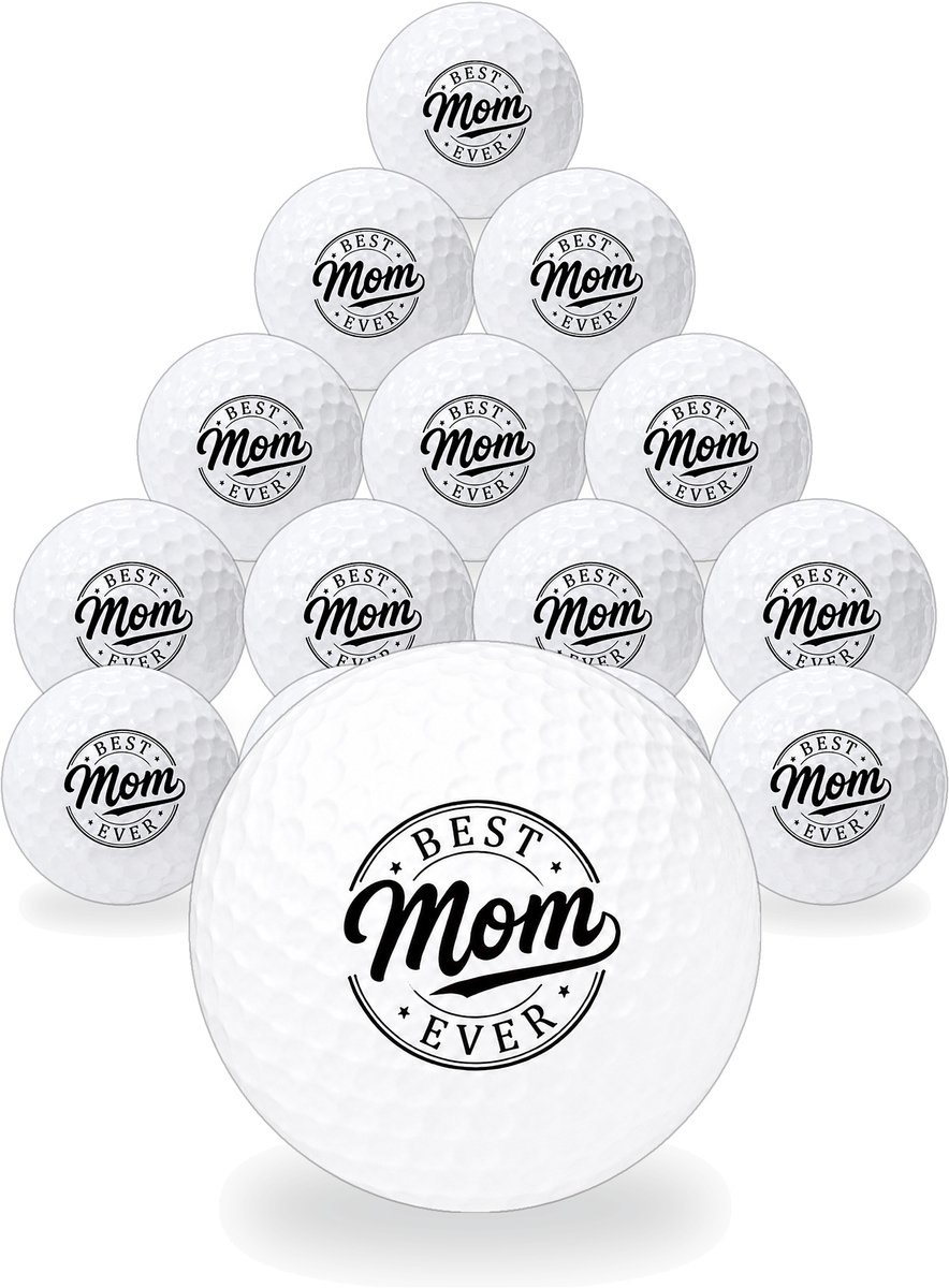 Golfballen Best Mom Ever - Moederdag Golf Cadeau - 15 stuks - Wilson - Bedrukte Golfballen