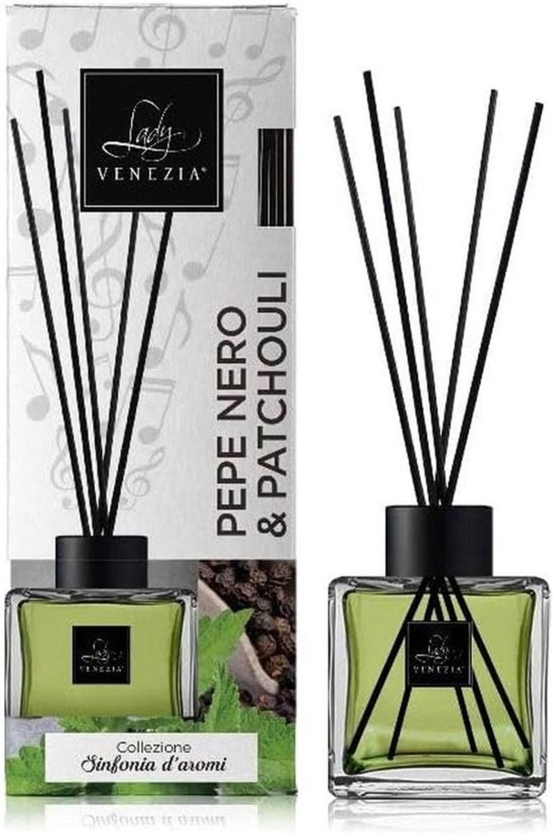 Luxe Geurstokjes met Zwarte Peper en Patchoeli - Parfumeur voor Elke Ruimte