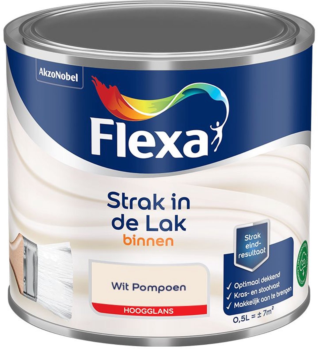 Flexa - Strak In De Lak Binnenlak Hoogglans - Wit Pompoen - Mengverf - 500 Ml