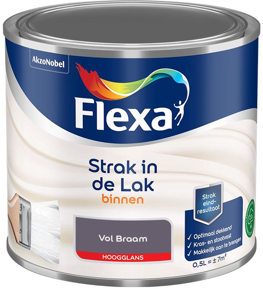 Flexa - Strak In De Lak Binnenlak Hoogglans - Vol Braam - Mengverf - 500 Ml