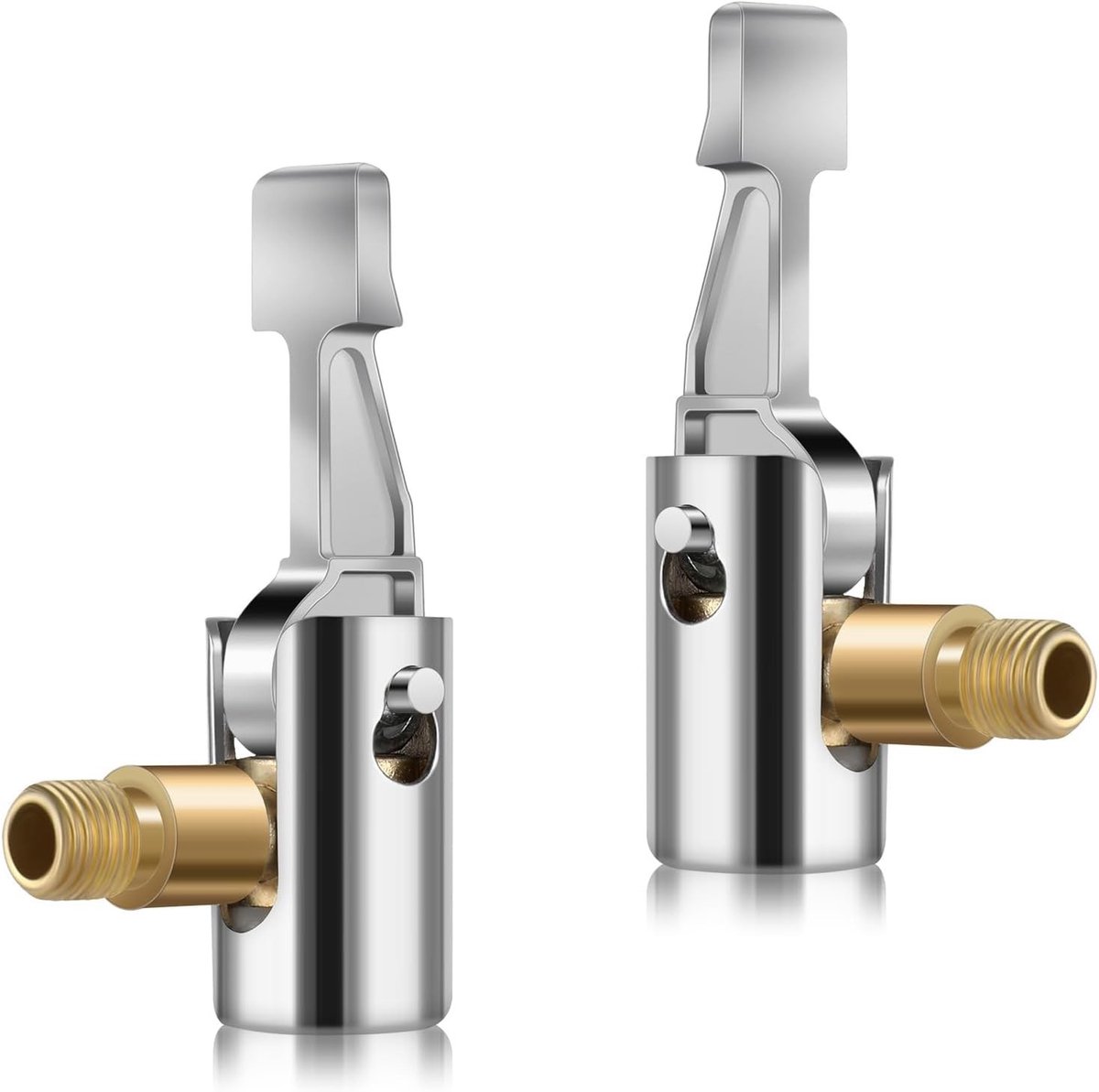 2-delige luchtventiel set voor autobanden, inflator slang adapter, lekvrije bandenpomp nozzle voor draagbare luchtcompressor