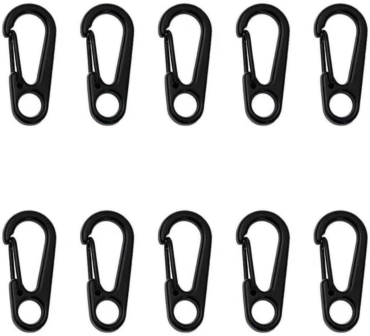 3,3 cm mini-karabijnhaakset, karabijnhaak, kleine sleutelhanger, veerklikhaak voor camping, reizen, wandelen, rugzak