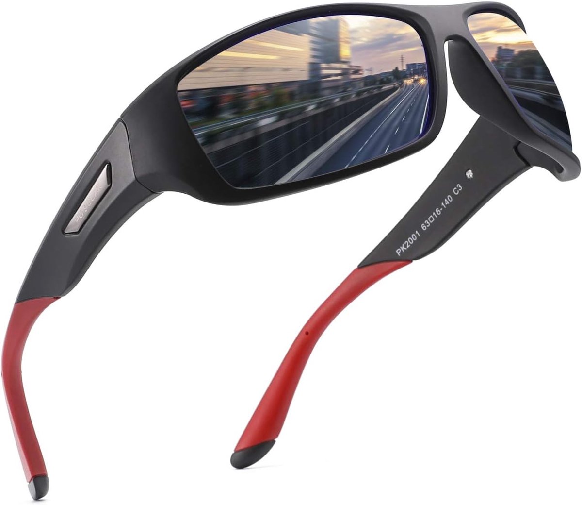 Zonnebril Heren Gepolariseerde Sportbril Wielersportbril Bestuurdersbril Dames Uv400 Bescherming Cat 3 Ce