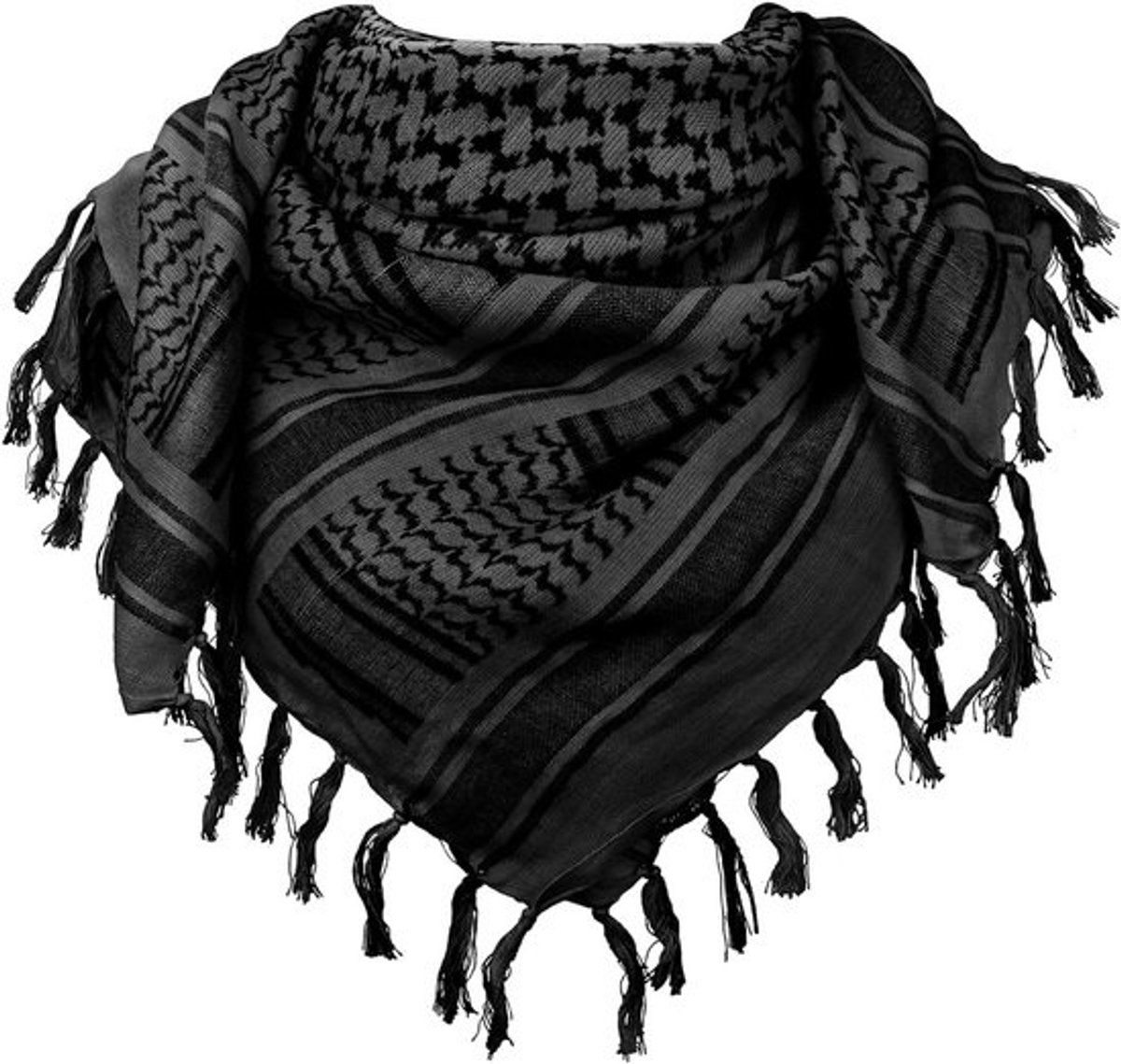 Tactische Desert Sjaal voor Bescherming tegen Zon en Wind - 100% Katoen Keffiyeh