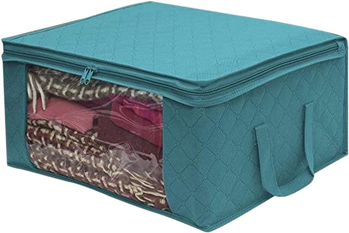 Trooster Opbergtas Stofdicht Niet-Geweven Quilt Stole Bra Socks Garderobe Organizer Huishoudelijke kleding Opbergdoos onder de opslag van het bed (Color : E)