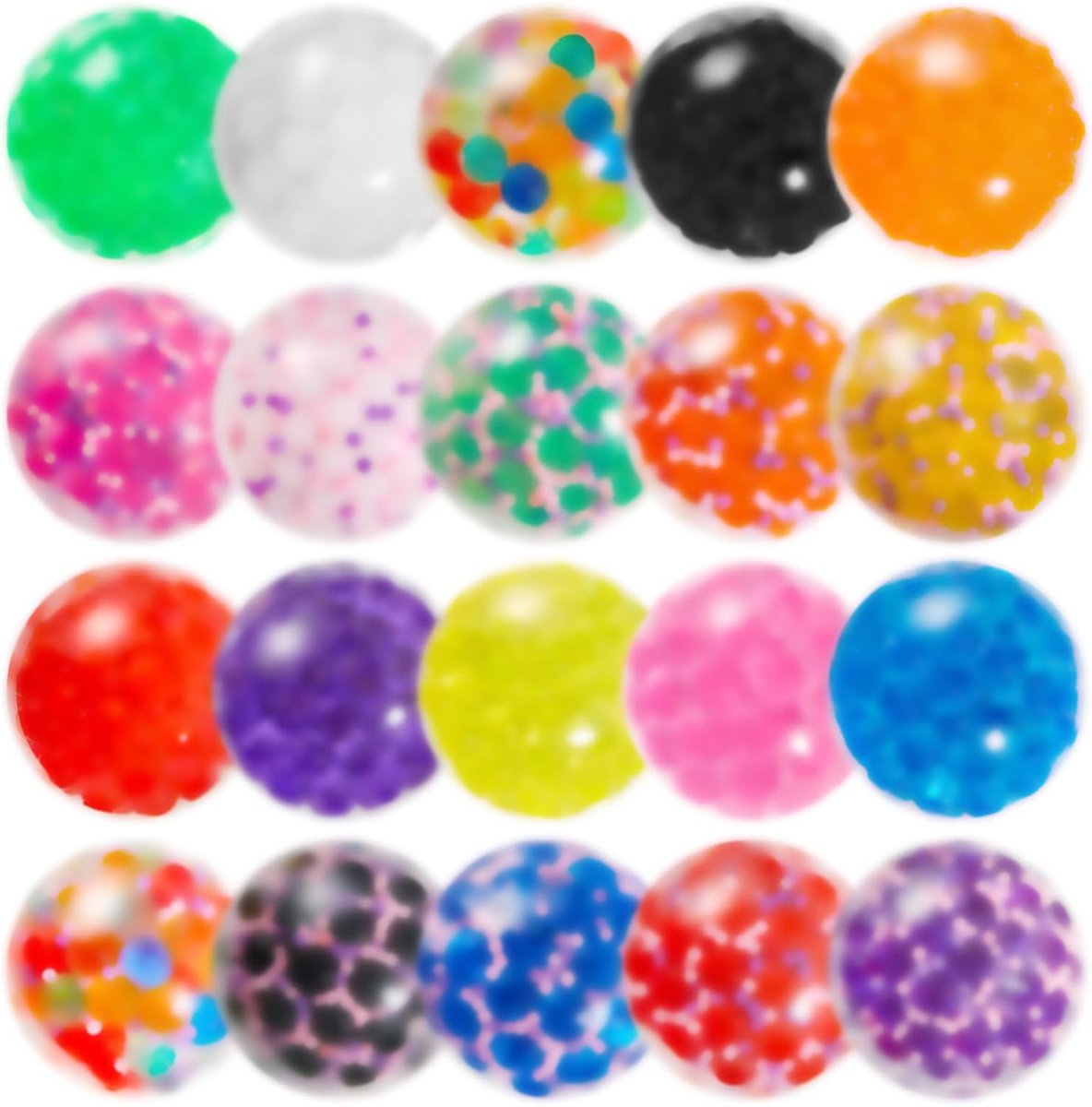 Stressballen, 20 stuks, anti-stressballen, gastgeschenken, antistressballen voor kinderen en volwassenen, kleine cadeaus voor kinderen