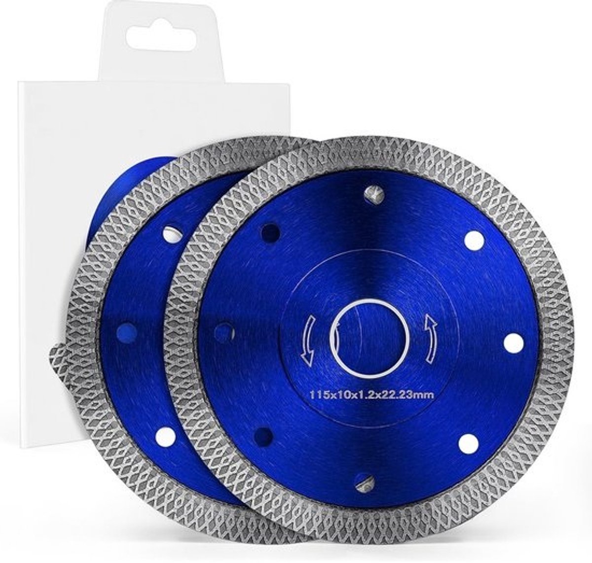 Set van 2 Diamant Doorslijpschijven 115mm - Dun Universeel Zaagblad voor Tegel, Beton, Graniet en Steen