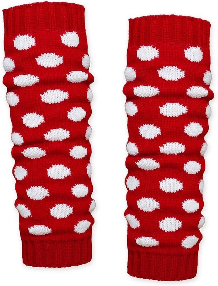 Beenwarmer met stippen - 2 paar, 4 kleuren