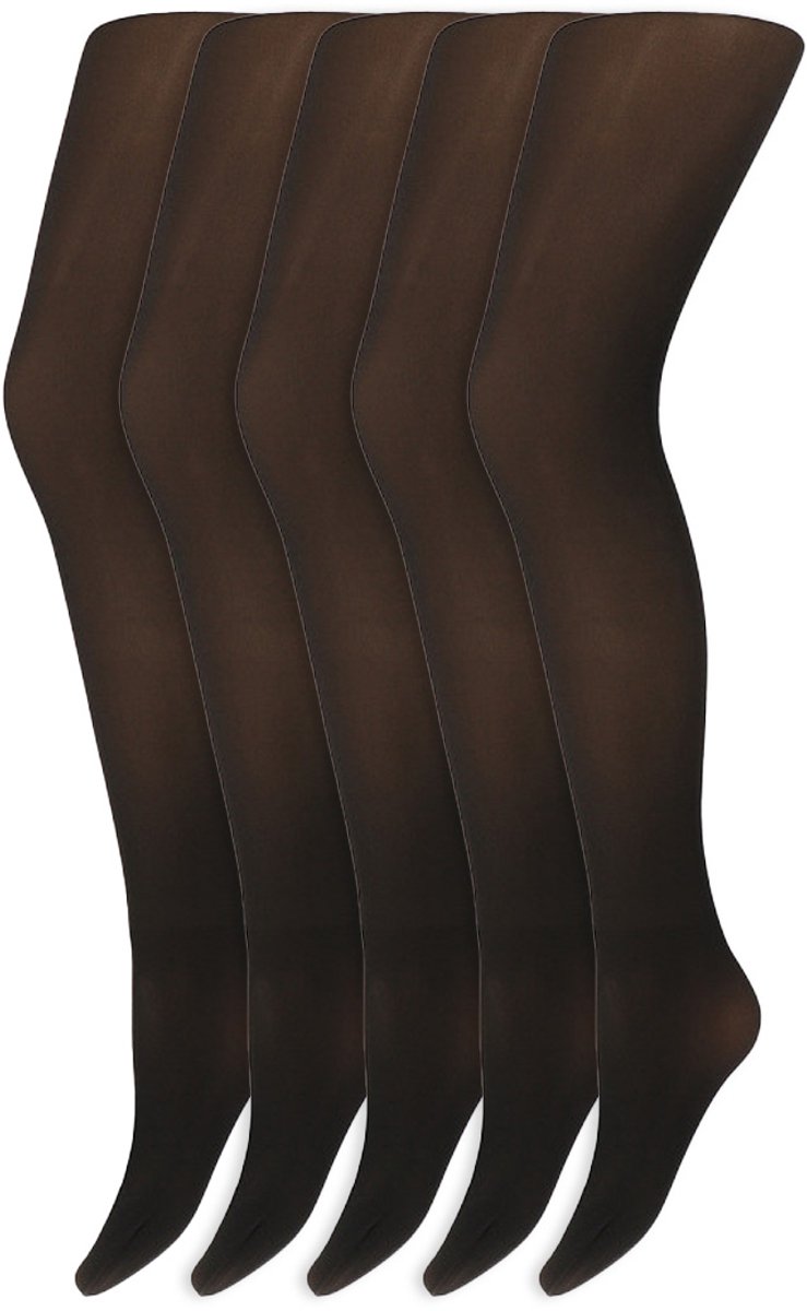 Panty Met Fleece Voering | 200 Denier | Merk: Marianne | Maat: S T/M Xxl | Kleur: Zwart | 5 Paar
