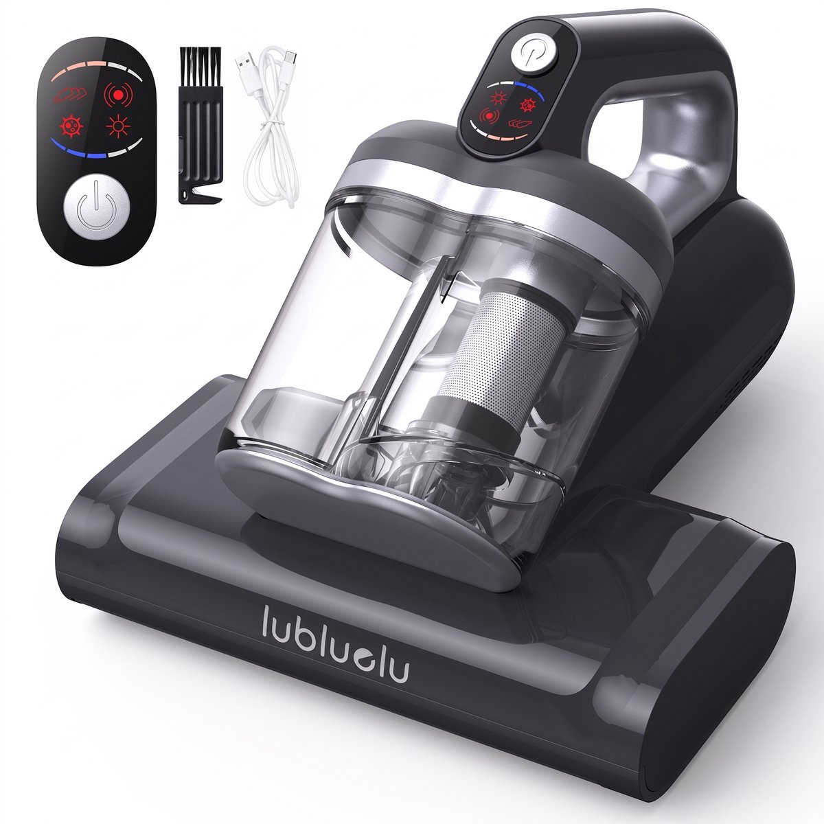 Lubluelu DraadlozeHuisstofmijt Stofzuiger CM210 - Mijtverwijderaar met UV-C & 15000Pa Sterke Zuigkracht - Handheld Matras Stofzuiger - Mijtstofzuiger - Bank & Matras Reiniger - Bacterie, Mijt & Schimmel Bestrijder