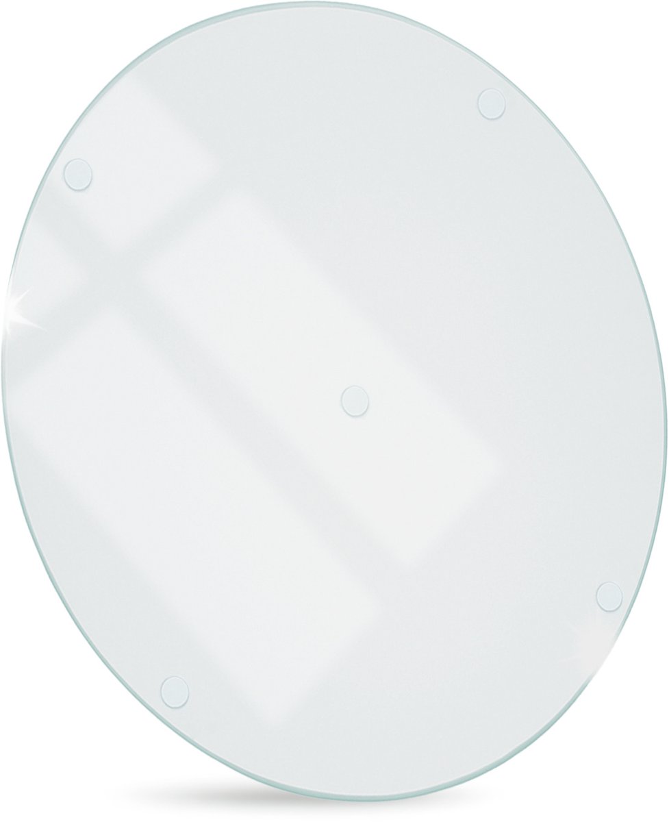 WallMuralia Glazen Snijplank - Ø 30 cm - Ronde Snijplank van Gehard Glas - Transparante Keukenbenodigdheden - Serveerplank van Glas - Beschermplaat