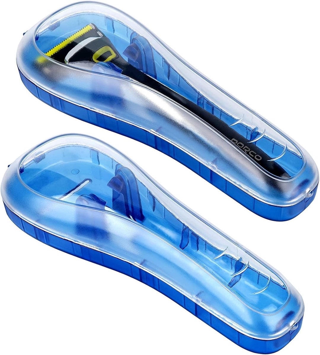 2 Stuks Reis Razor Houder Cover, Draagbare Bescherming voor Scheermes, Harde Bescherming voor Manual Scheermes, Compatibel met Fusion 5 ProGlide, Sensor 3 en SkinGuard