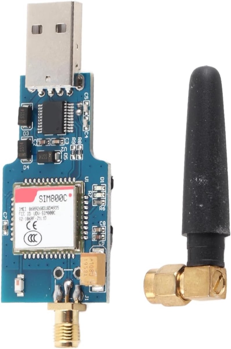 GSM Module voor Elektronische Toepassingen, SIM800C, Ondersteunt GPRS 850 900 1800 1900MHz, Ideaal voor IoT en Communicatie