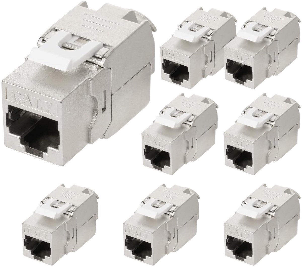 Keystone Module Jack 8PCS Cat7 RJ45 Koppeling, Toolless Netwerkmodule, Vrouwelijke Ethernet Connector voor Herbruikbare Verbindingen
