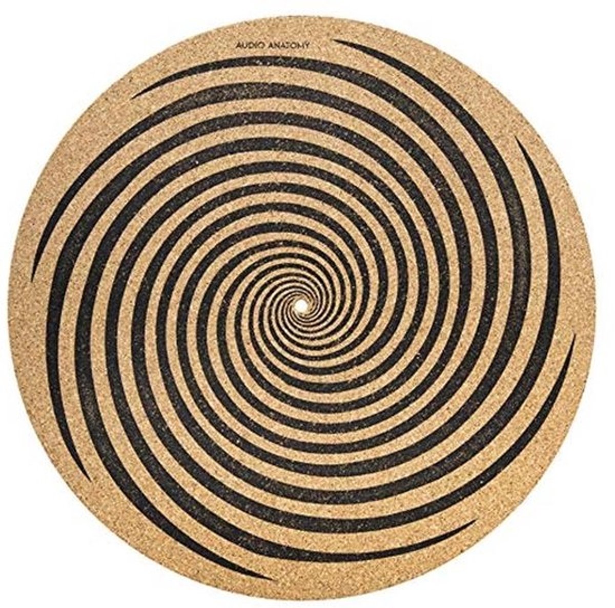 Kurk Platenmats met Spiraal Motief voor Platen draaitafels - 3mm Dikte