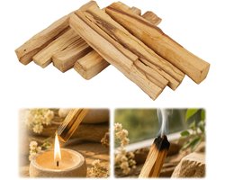 8 stokjes Palo Santo 100% natuurlijk uit Peru – wierookzuivering, bescherming thuis, authentiek Bursera Graveolens hout, zonder chemische toevoegingen, ideaal voor meditatie, ontspanning en een serene