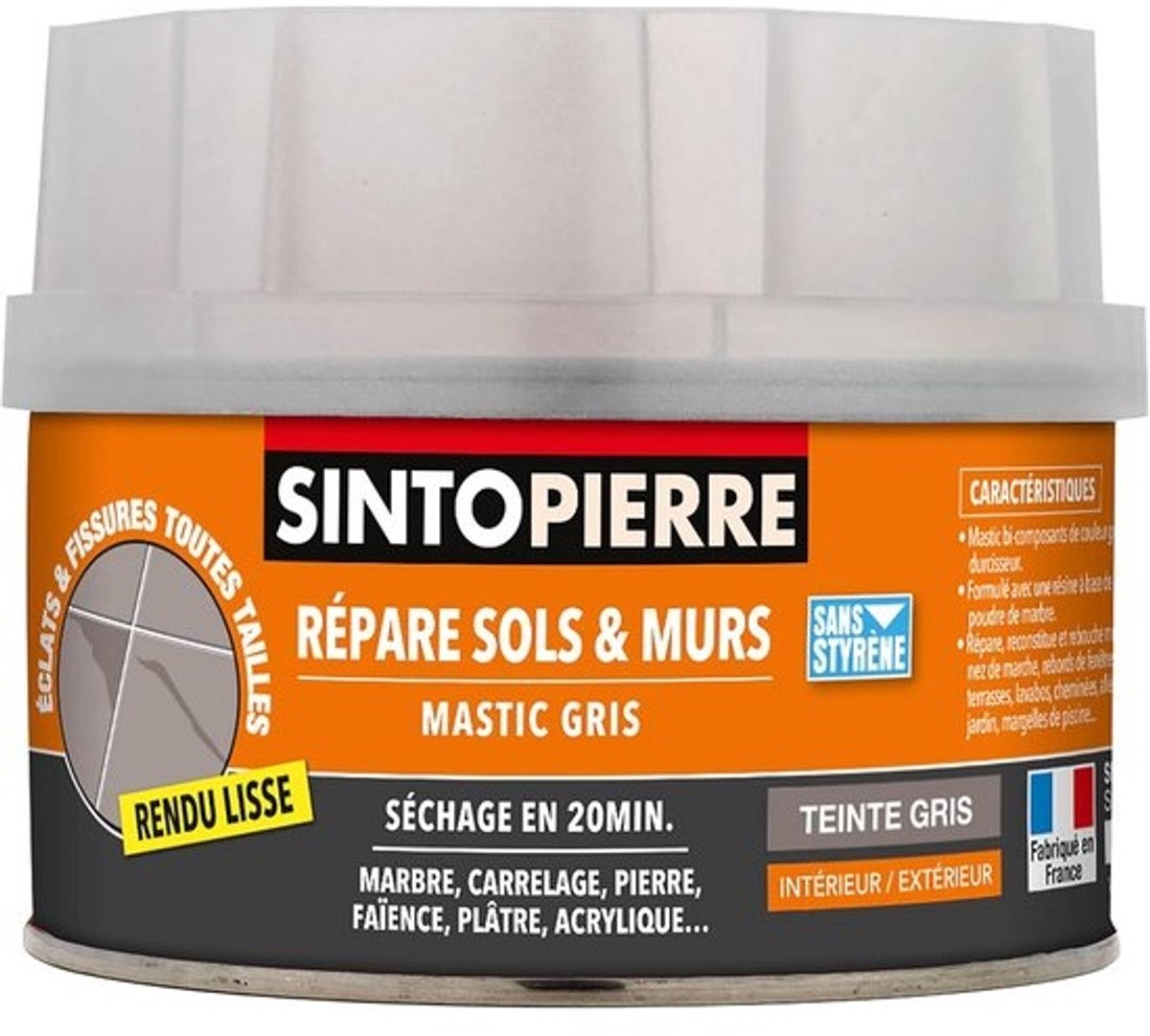 Repareerkit Vloer - Muurvuller Kit - Schade Herstellen - Twee Componenten - 280 gram - Grijs