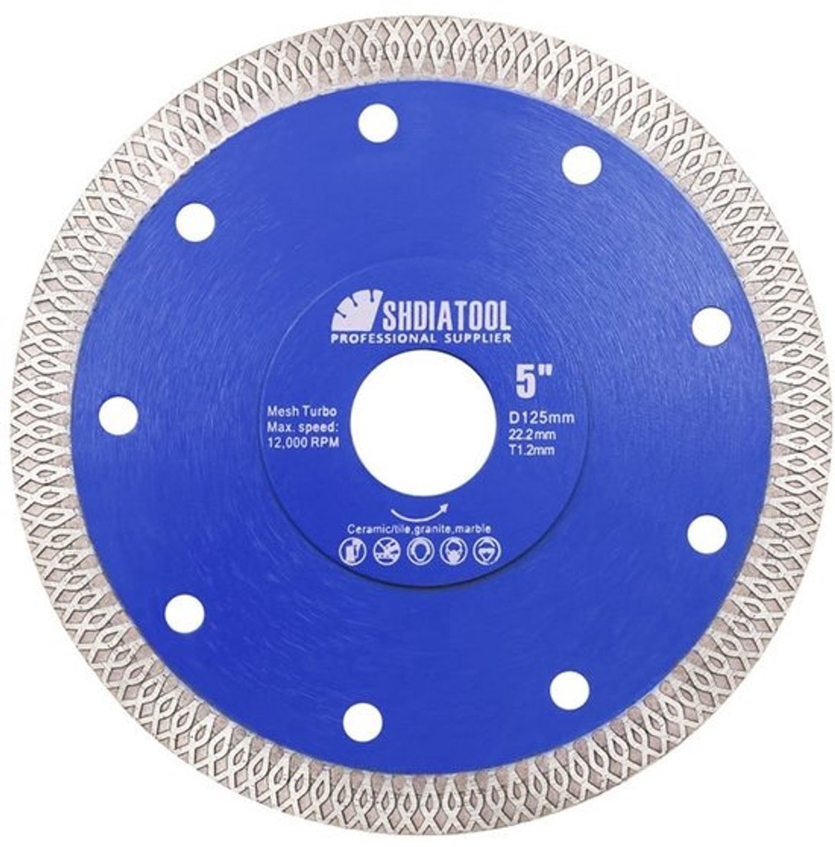 Diamantdoorslijpschijf Turbo-Net 125mm voor Keramische Tegels