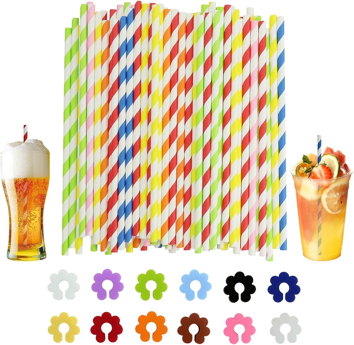 Rietjes voor cocktails, verjaardag, bruiloft, Kerstmis, babyshower, feest en feest