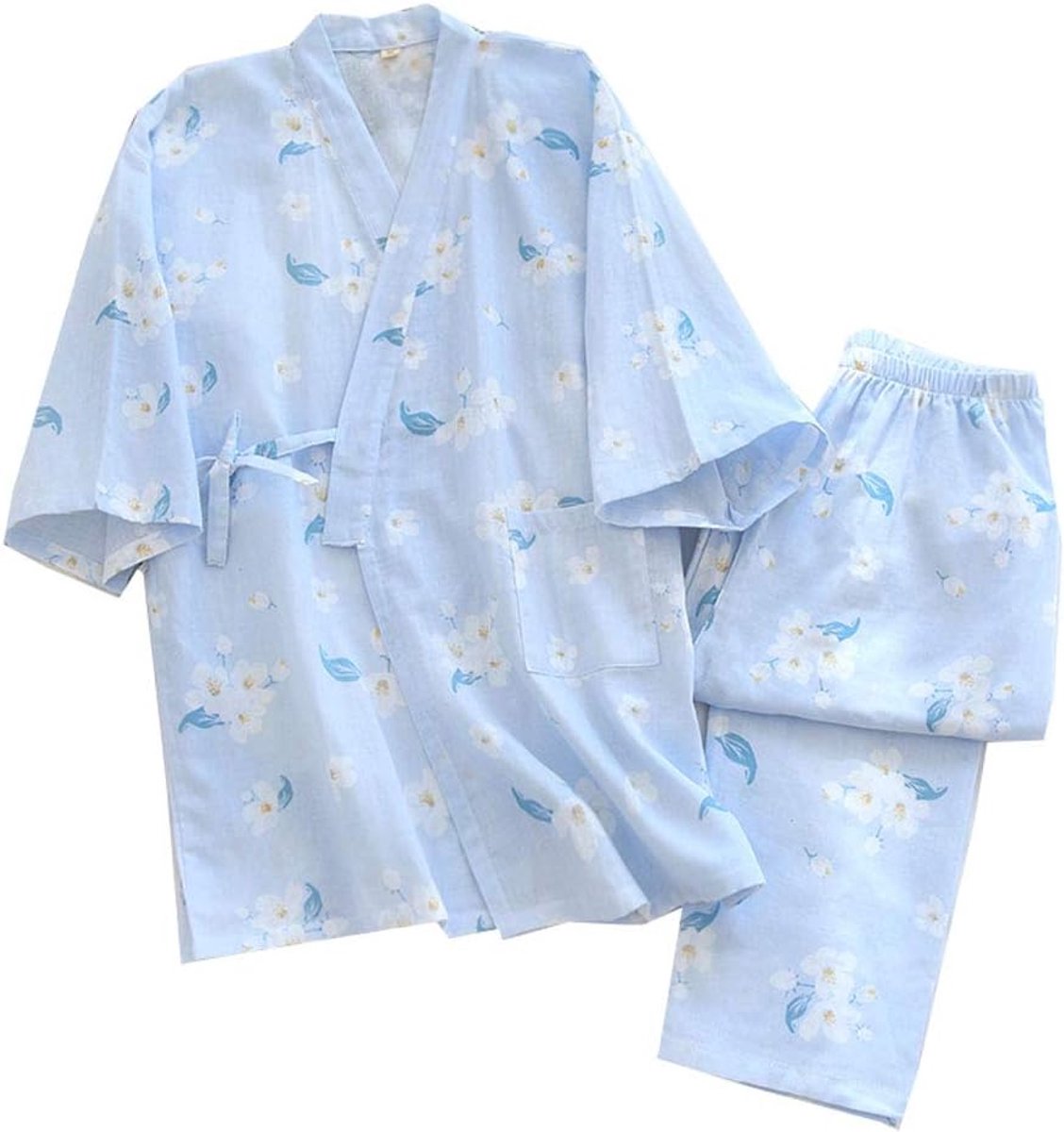Kimono-pyjama van puur katoen voor dames, maat L