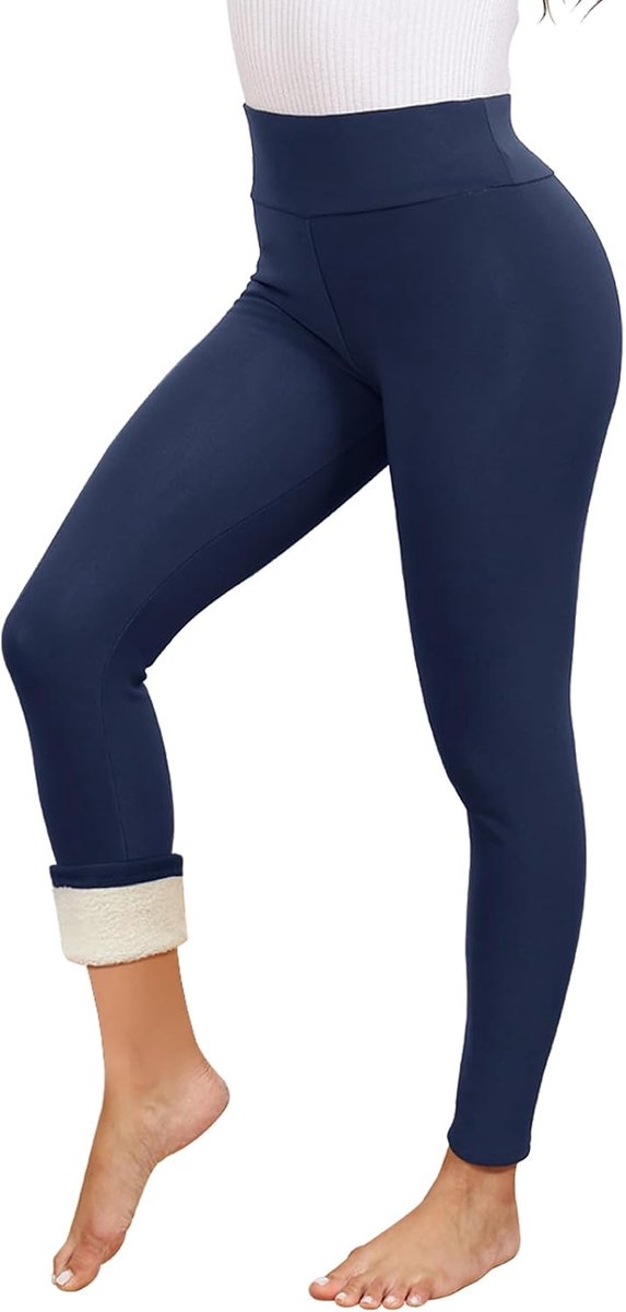 Thermolegging voor dames, winter, gevoerde leggings, fleece, thermobroek, warme thermische leggings, hoge taille, ondoorzichtig