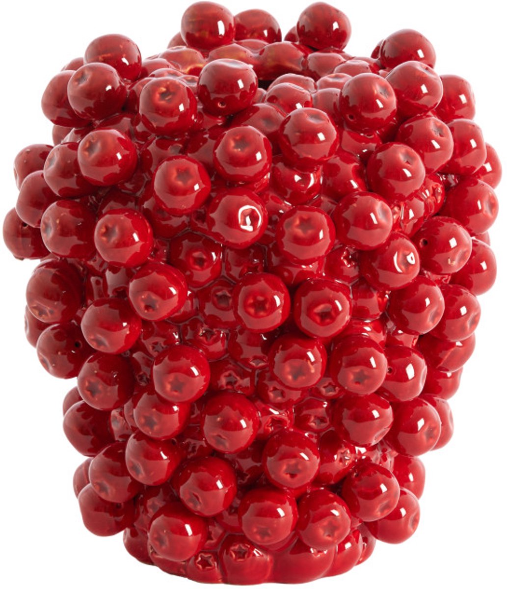 Light & Living Vaas BERRIES - Ø20x22.5 cm - Rood
