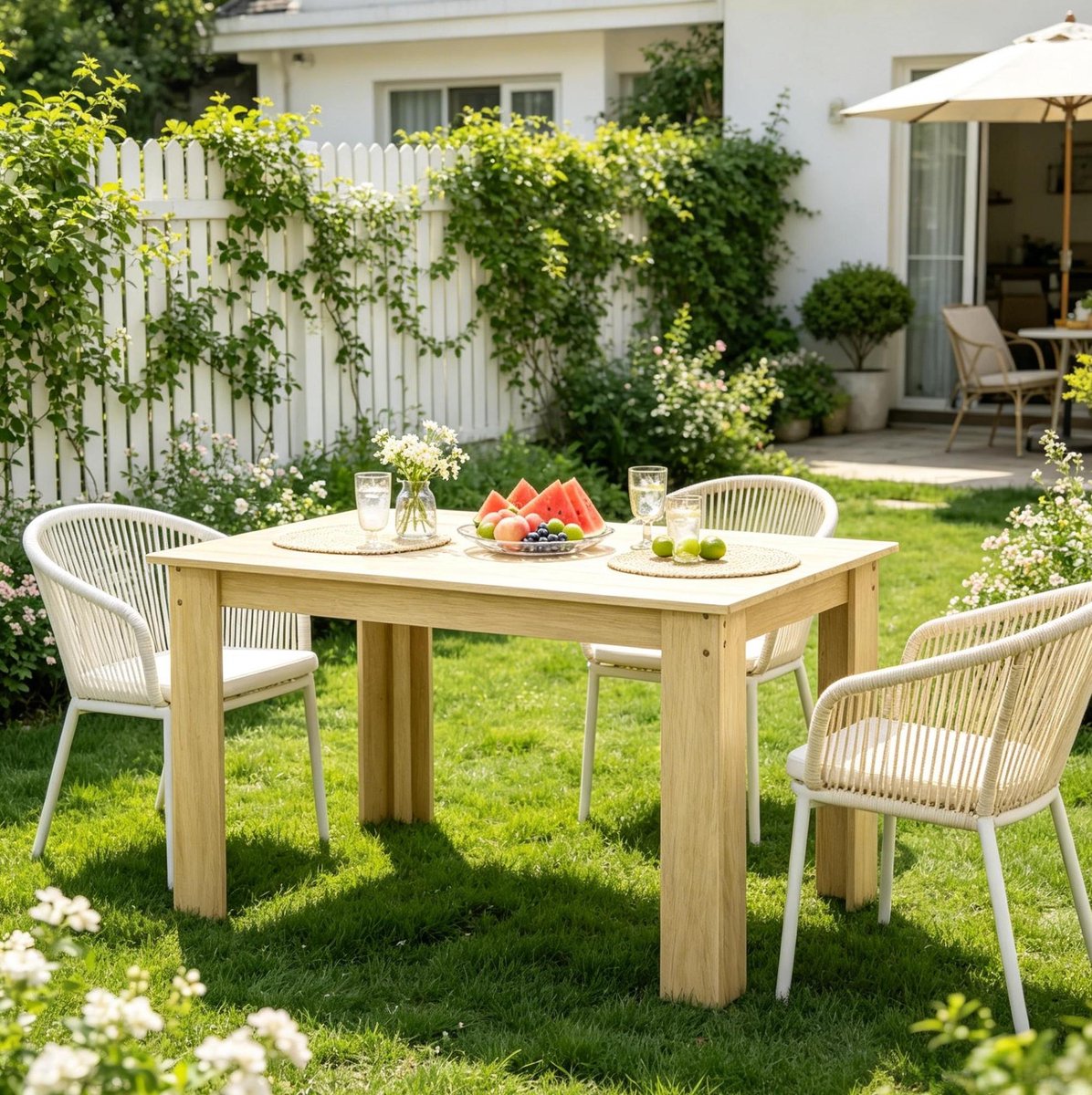 MODFU Eettafel - Rechthoekig - Modern - Eetkamer - Spaanplaat - Eik - 120 X 69 X 75 Cm Eiken