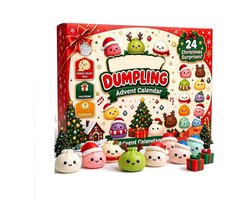 Ulisem - Kerstmis Advent Kalender 2027 - Mystery Blind Box - 24 Dagen Squishy Speelgoed - Sensory Stressverlichting - Cadeau Voor Volwassenen - Kerst Countdown - Dumpling Collectie - Silicone Knijpspeelgoed - Feestdagen Geschenk