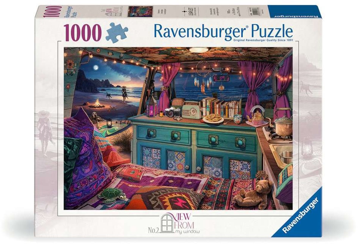 Ravensburger View From My Window No.2: Camper Van Puzzel - 1000 Stukjes - Vanlife & Landschap - Legpuzzel voor Volwassenen