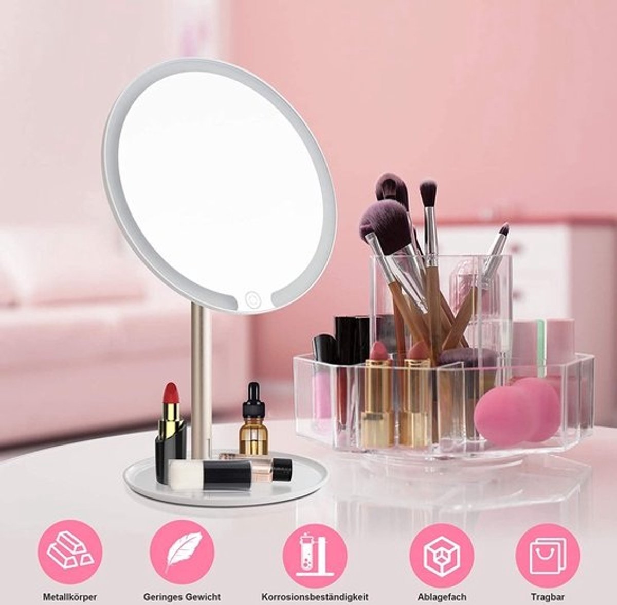 Luxe Make Up Spiegel – Make up Mirror – Kaptafel – Vrouwen Accessiores Cadeau