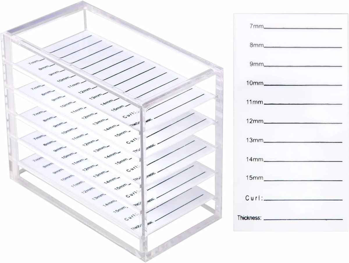 Acryl Oogwimpers Palet met 5 Lagen voor Wimperextensions, Opslagbox en Organizer voor Wimperlijm en Display