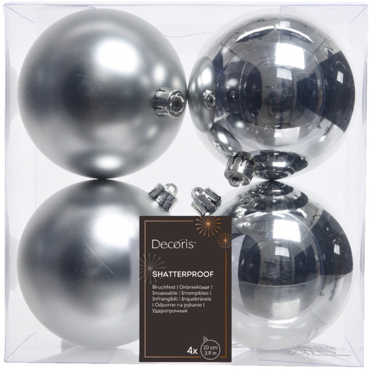 Decoris Kerstballen Mix - 44x stuks - Rood - Zilver - 6-8-10 cm - Mat en Glans – foto 5