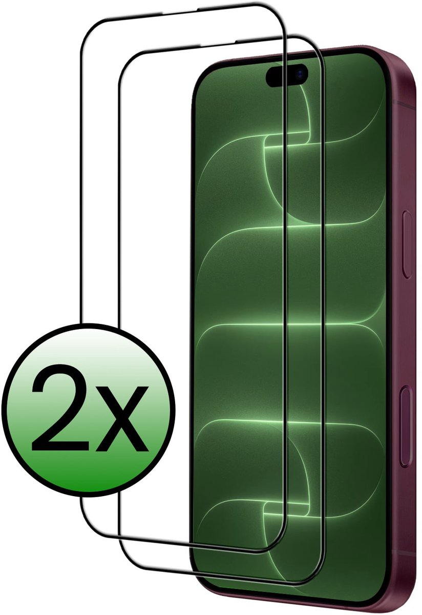 Screenprotector - 2 Stuks Geschikt voor Apple iPhone 18 Pro - Full Cover - Beschermglas - Gehard Glas - Tempered Glass - Screen Protector