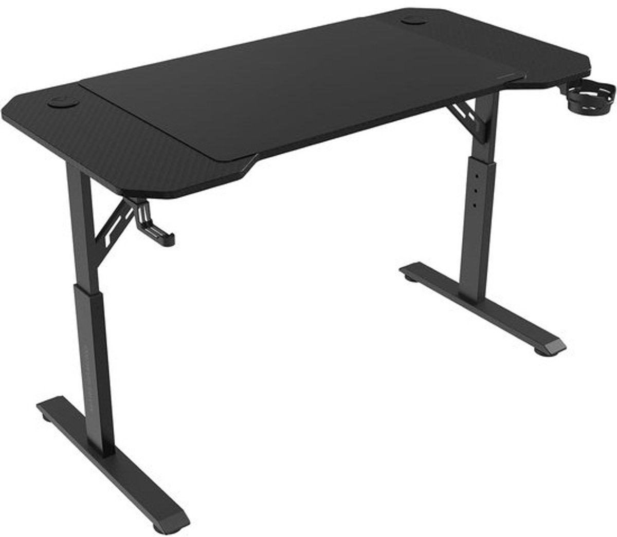 Hoogte Verstelbaar Gaming Bureau - Ergonomisch, Met Kabelbeheer en XXL Muismat 120x60cm Zwart