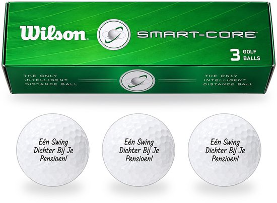 Golfballen Pensioen - Afscheid Golf Cadeau - 3 stuks - Wilson - Golfbal met Opdruk van Wilson — afbeelding 5