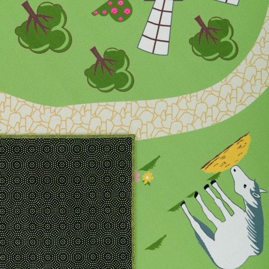 Home Vloerkleden Voor Kinderen Laagpolige Vloerkleden Voor Kinderkamer Met Versch. Designs Speelvloerkleden Meerkleurig, Maat:Ø 200 cm rondje, Kleur:Groen — afbeelding 4