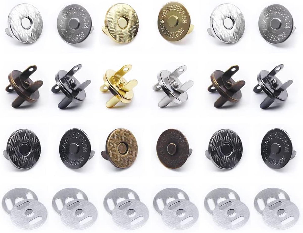 Knopen voor portemonnee, handtas, portefeuille, jas, tas, gemengde sluitingen, drukknopen 10mm