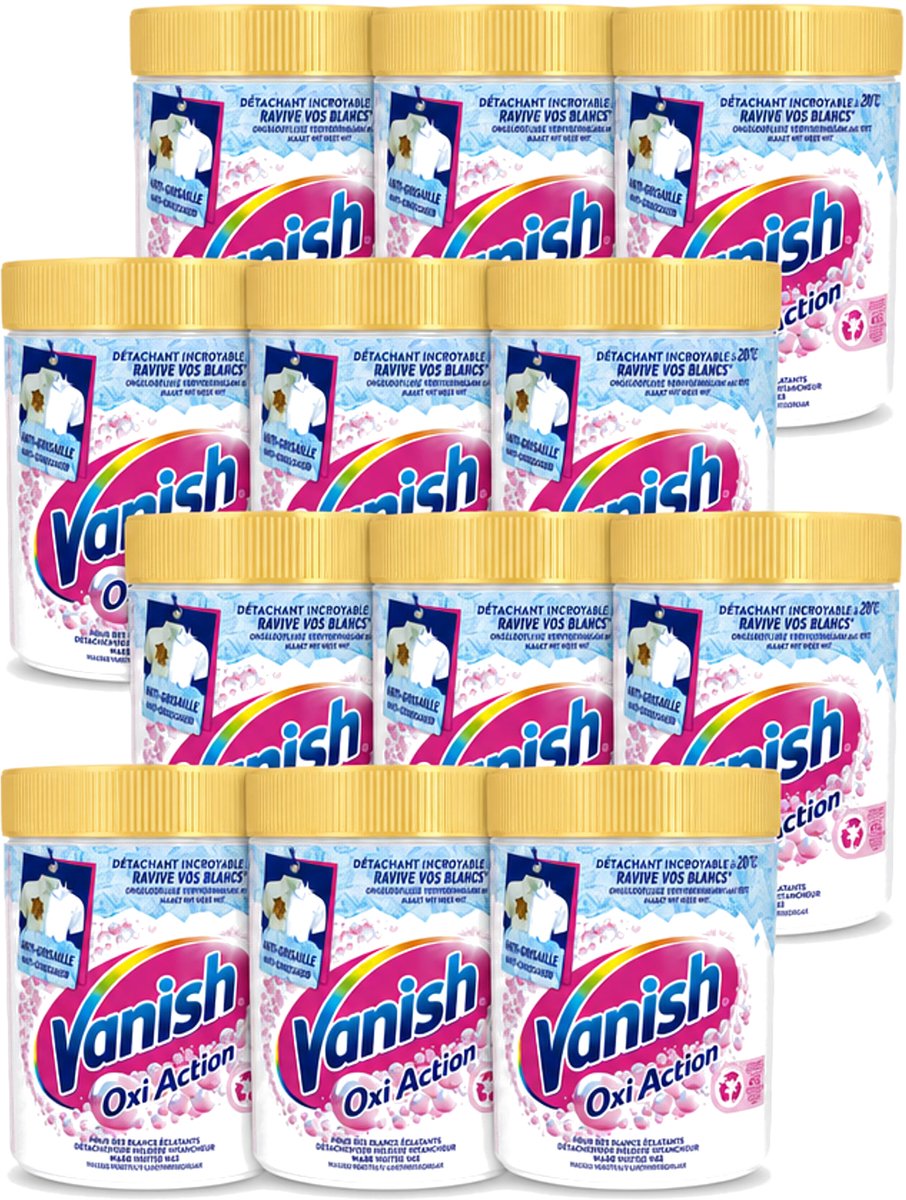 12 x Vanish – Wasbooster Poeder – Oxi Action Whitening Witte Was – 940 g - Voordeelverpakking - 12 stuks