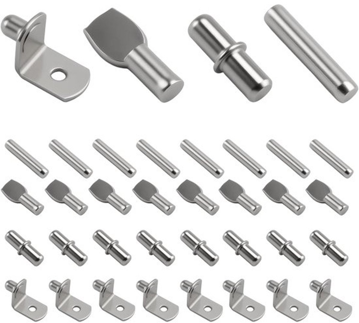 130 stuks plankdragers 5 mm 6 mm - hoogwaardige metaal plankpennen voor meubels