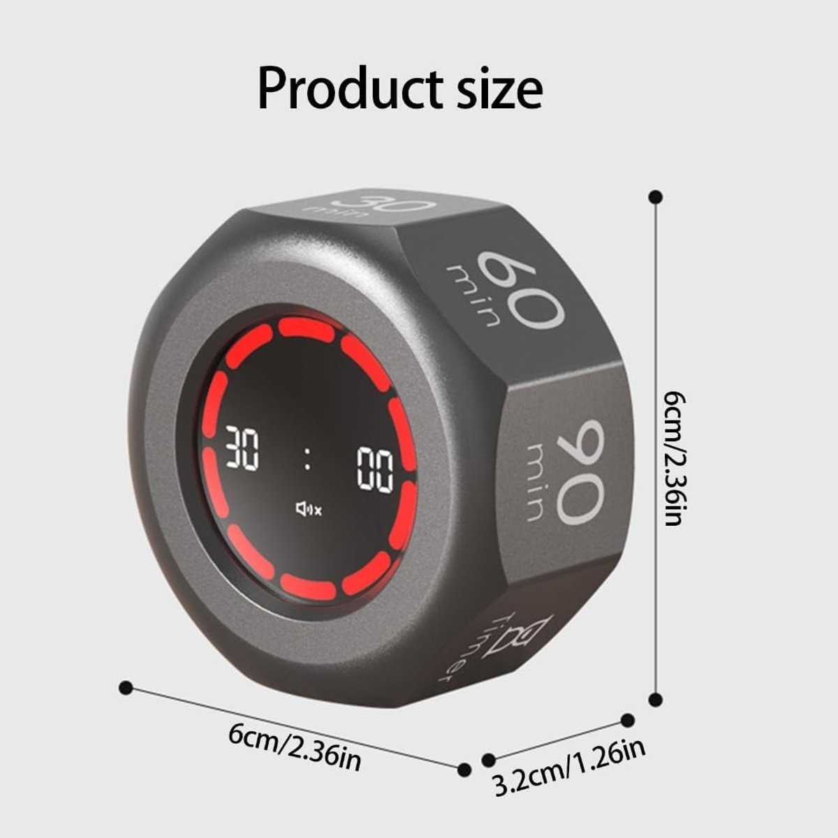 Digitale Timer - Kubustimer met Zwaartekrachtsensor - Visuele Afteltimer - Flip Timer - Studie en Focus
