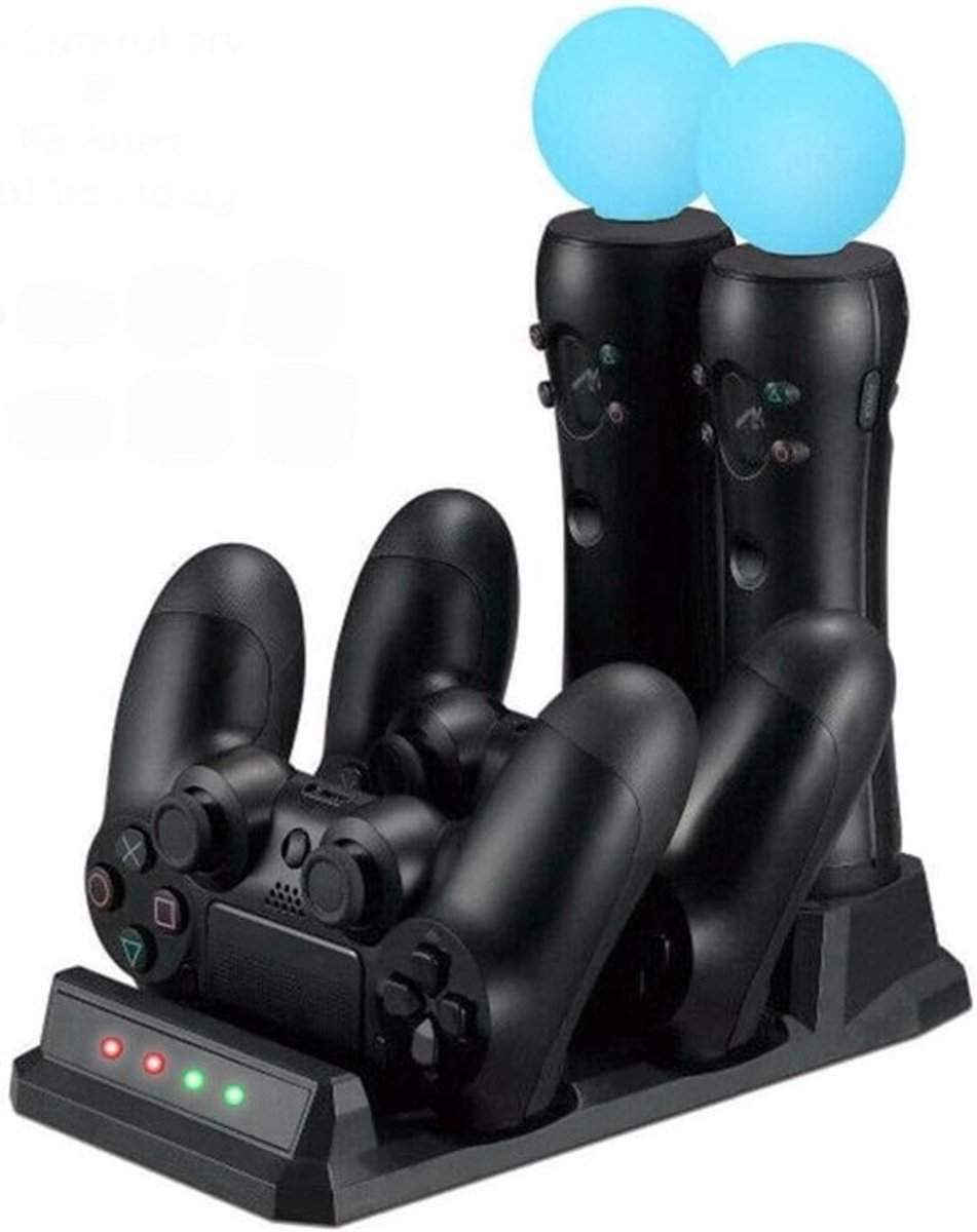 Oplaadstation voor 4 Controllers en VR-accessoires