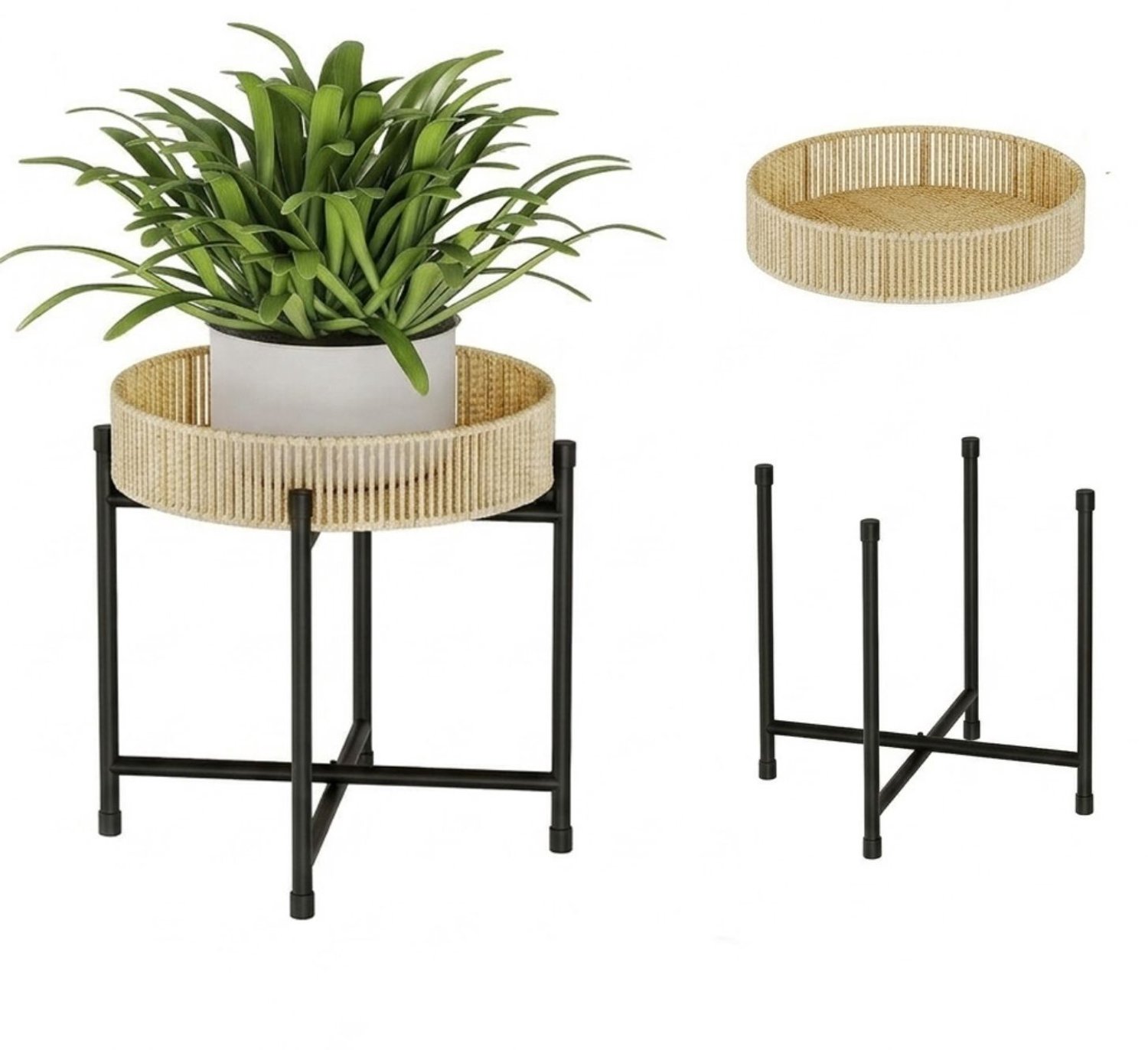 Daily Supplies® Plantentafel - Plantenrek Buiten - Plantensteun - Plantenstandaard - Hout - Bruin en Zwart