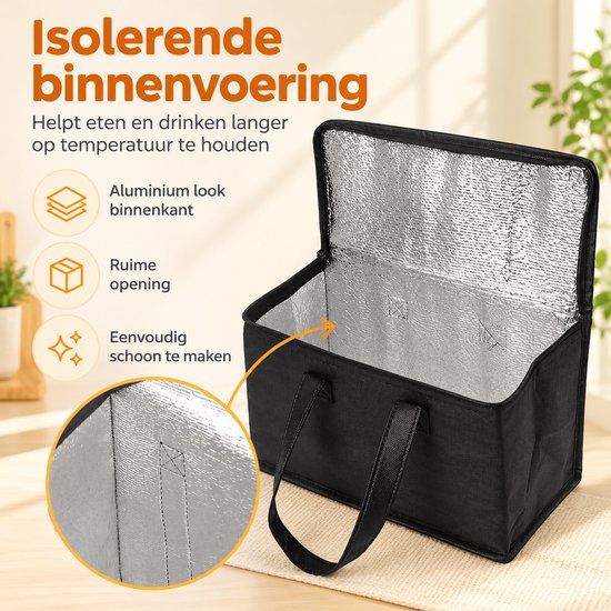 Compacte en duurzame koeltas - 28*14*17cm - Lunchtas - Picknicktas - Ideaal voor outdooractiviteiten — afbeelding 5
