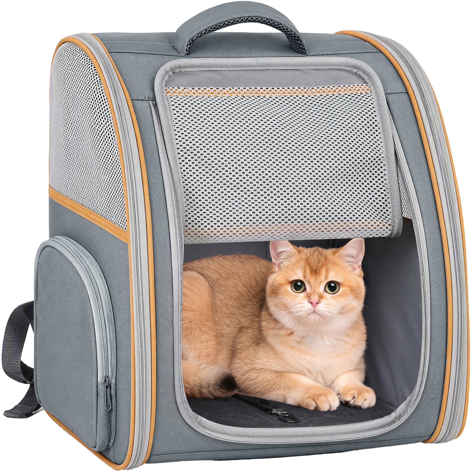 PawHut Pet Carrier Bag-Oxford-Gewebe, Polyester-37,5 x 34 x 42 cm-Grau