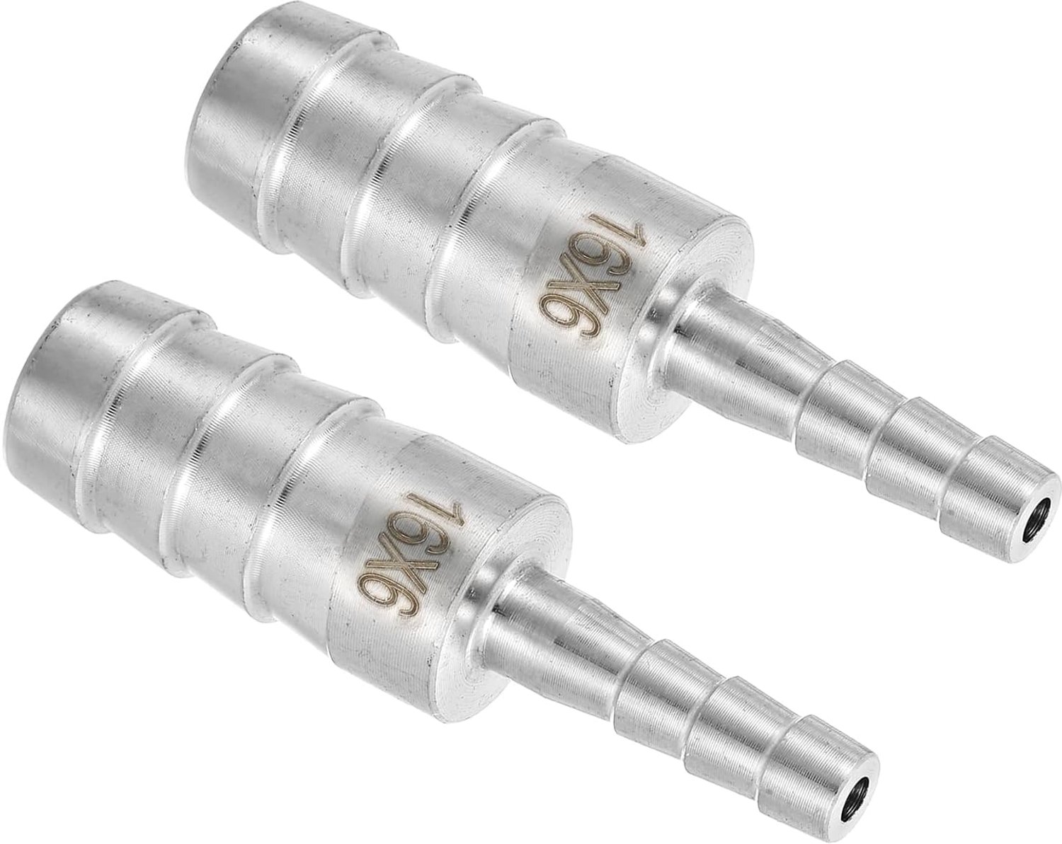 Slangkoppeling verloopstuk 5/8 inch tot 1/4 inch - 304 roestvrij staal - voor vacuümsystemen - 2 stuks - m-winkel