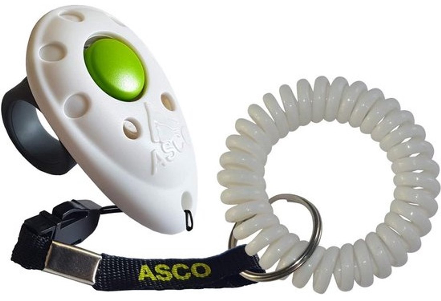 Vinger Clicker - Clicker Training - Hondengedrag Oefenen - Spiraalarmband - 6 x 4 x 18 cm - Wit